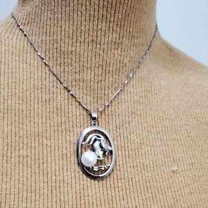 Vtg. Capricorn Pendant Necklace